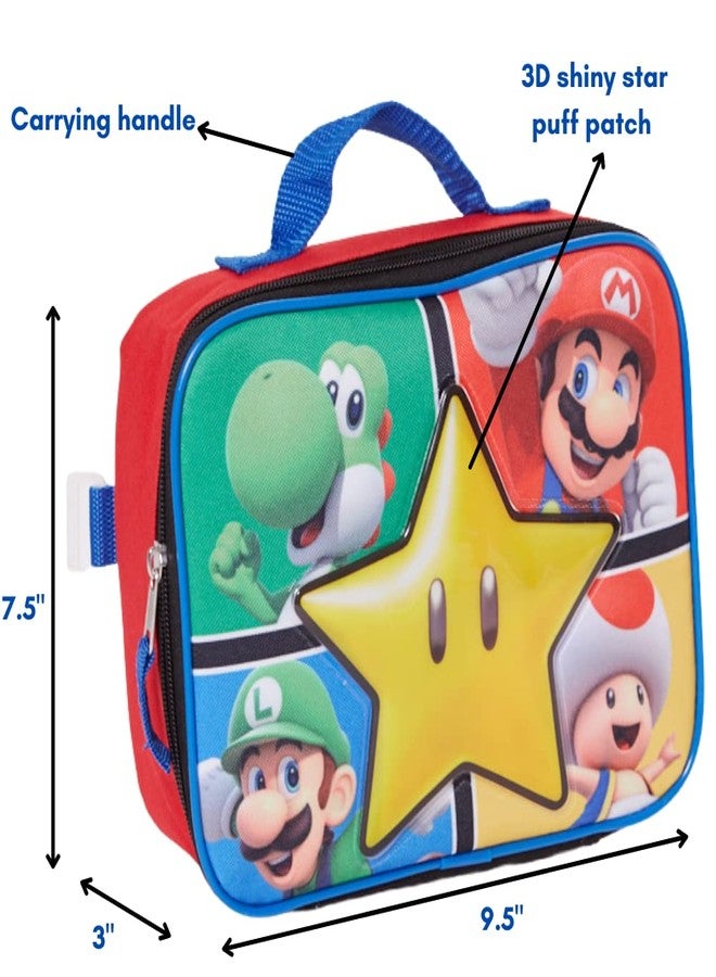 RALME Super Mario Backpack with Lunch Box Set for Boys & Girls, 16 inch, Value Bundle - Image 4