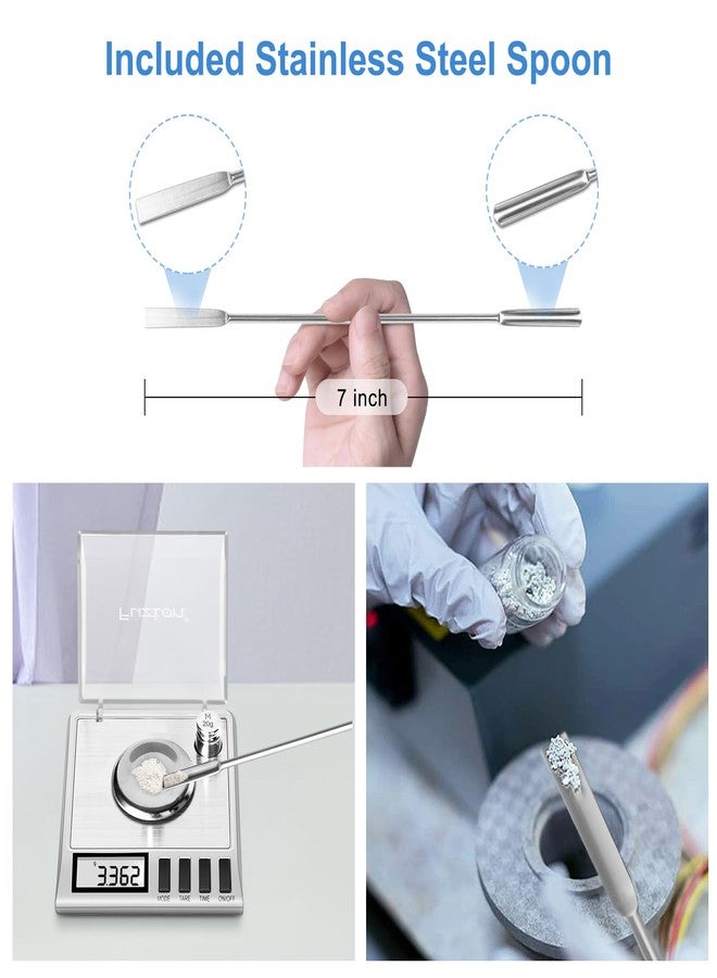 Fuzion Milligram Scale, 50g/0.001g Digital Milligram Scale with Calibration Weights, Jewelry and Gem Scale, Mg Scale for Powder, Reloading, Includes Scoop, Powder Pan and Tweezers - Image 5