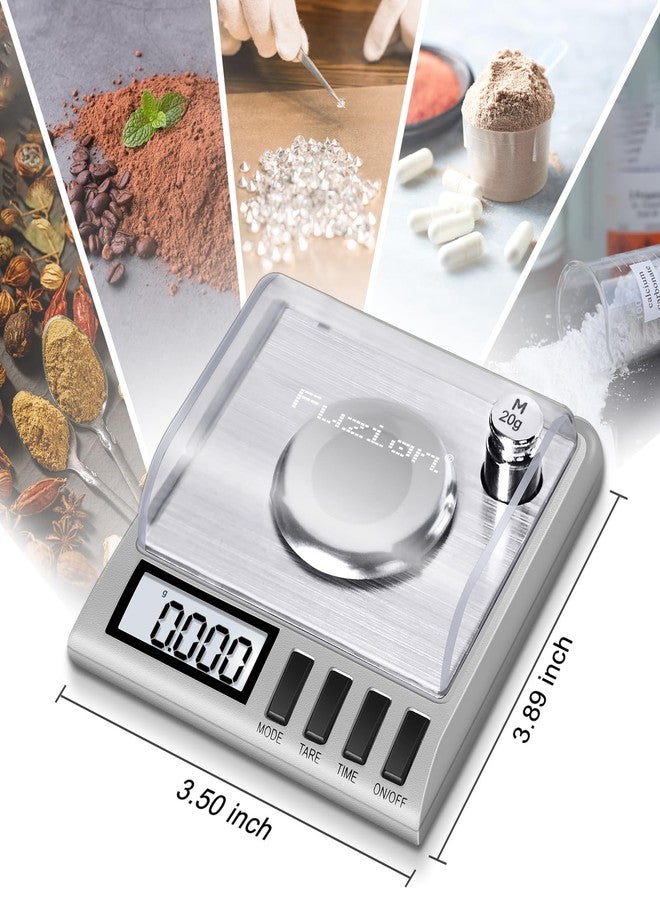 Fuzion Milligram Scale, 50g/0.001g Digital Milligram Scale with Calibration Weights, Jewelry and Gem Scale, Mg Scale for Powder, Reloading, Includes Scoop, Powder Pan and Tweezers - Image 2
