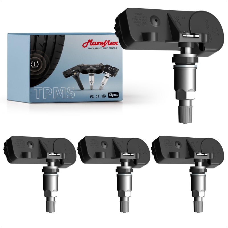 Marsflex TPMS Sensors Fit for GM 4Pcs Tire Pressure Sensor for Chevy GMC Cadillac Buick Saturn Pontiac SAAB Replace OE 13598772 13586335 13598771 13581558 315MHz