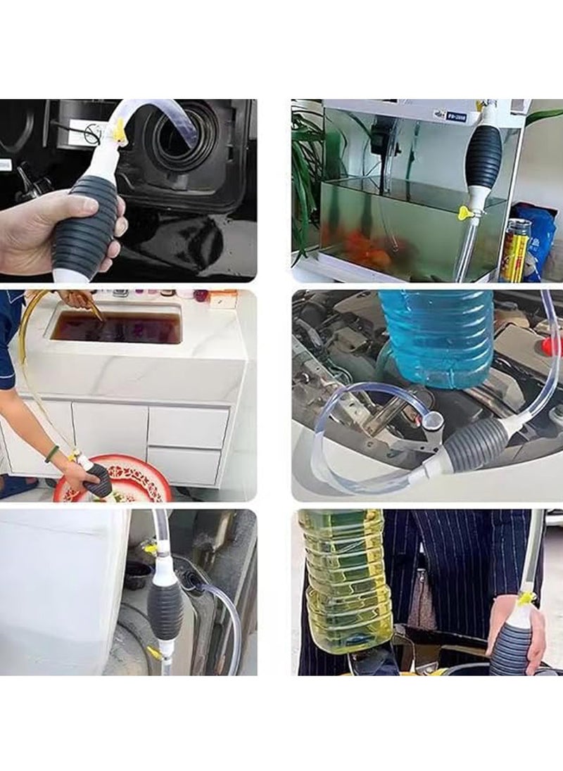 Excefore - Multifunction Liquid Sucker Pump, Portable Siphon Pump For Gasoline Diesel And Other Liquid Water, Manual Fuel Transfer Pump Gasoline Transfer Pump with 6.5Ft Syphon Hose - Image 1