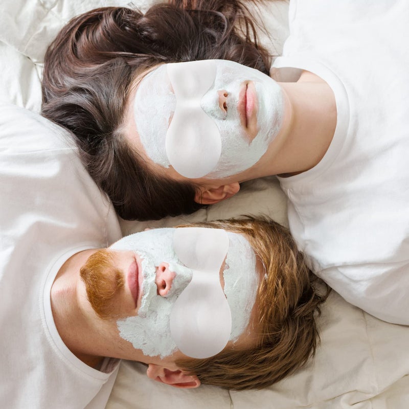 Disposable Eye Mask 300 White Sheets: Soft Non-Irritating Spunlace Non-Woven Fabric - Stretchable Adjustable Fit Spa Eye Pads for Home DIY Spa Beauty Salon Supplies - Image 4