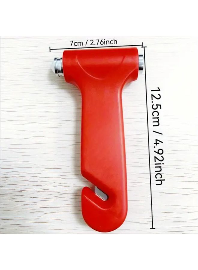 1 Pcs Heavy Duty Emergency Car Window Breaker Hammer Red Escape Tool With Safety Breaker For Vehicle Door Window Access Trucks SUVs RVs Sedans Compact Survival Gear For Car Accident Escape Panic Situations - Image 2