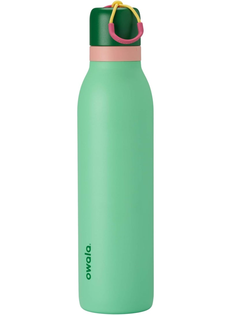 أوالا زجاجة مياه معزولة من الفولاذ المقاوم للصدأ FreeSip Twist مع شفاطة للرياضة والسفر خالية من BPA سعة 24 أونصة - Image 1