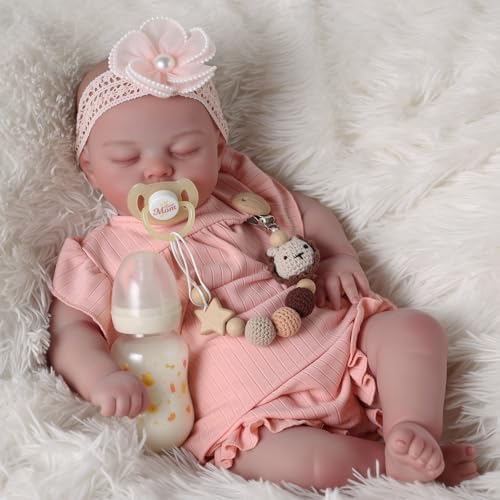 BABESIDE Lifelike Reborn Baby Dolls 20 Inch Realistic Newborn Baby Doll Sleeping Real Life Baby Dolls Girls with Gift Box for Kids Age 3 - Image 1