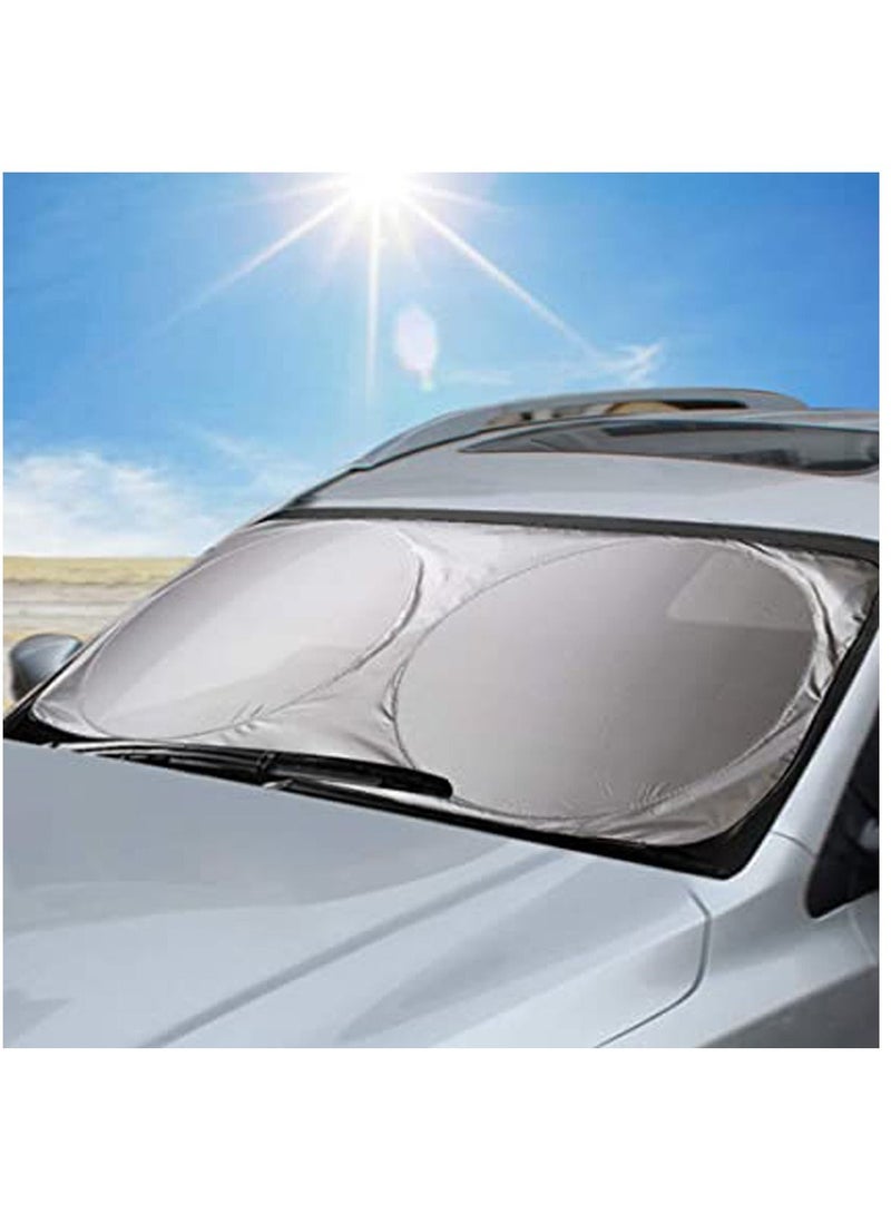 Y&D Windscreen Sun Shade Set Silver Reflective Protector Car Your Family Baby Kids and Pets from the car windows protect your children pets  - Image 2