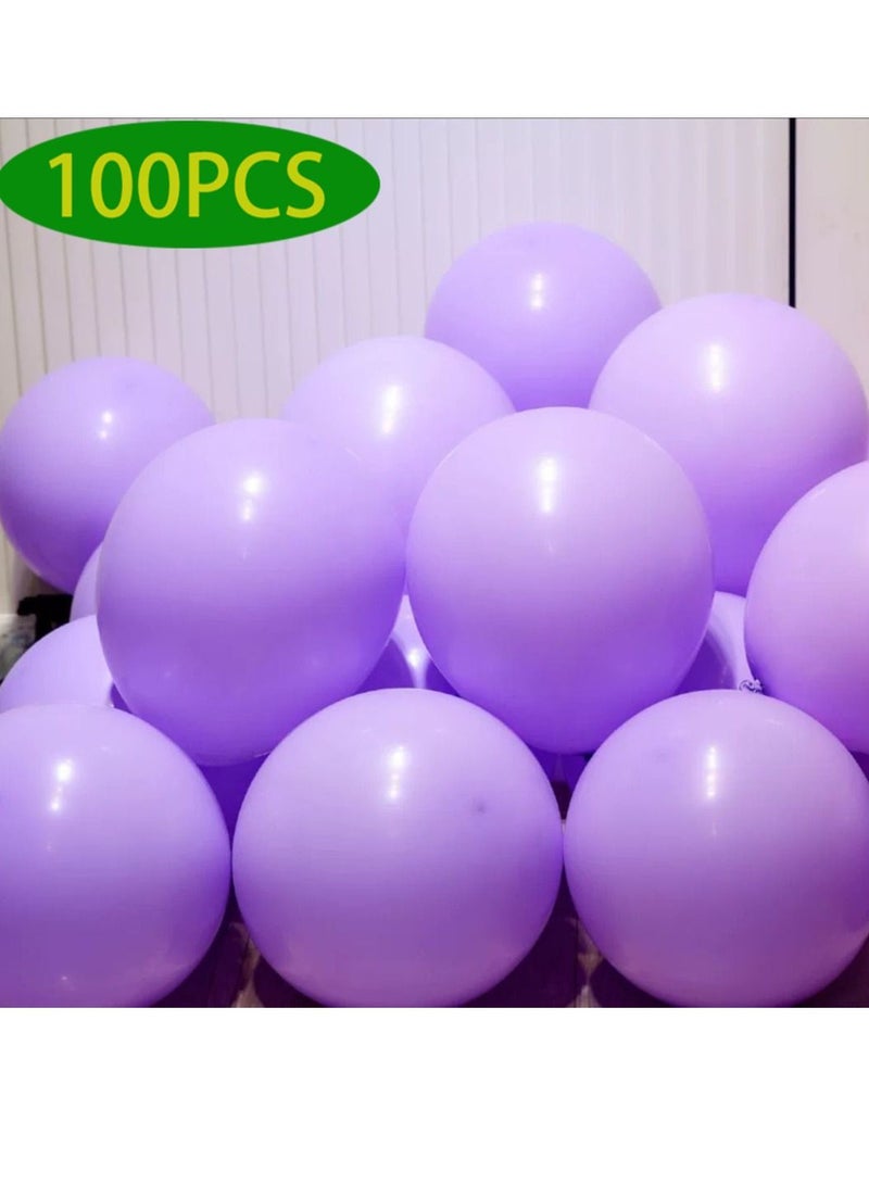 Loquat 100 قطعة زينة حفلات بنفسجية باللون اللؤلؤي بالون لاتكس 15 بوصة مع مضخة