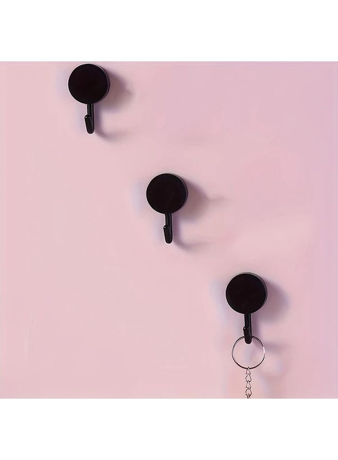 Black Self Adhesive Wall Hooks No Drill Easy Installation For Kitchen Bathroom - Image 5