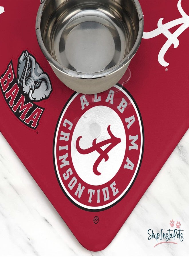 ShopInstaPets Alabama Crimson Tide Officially Licensed Food and Water Mat for Dogs and Cats | 18" x 29" | Non-Slip | Water-Proof - Image 3