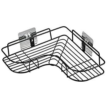 Golden Bird Golden Bird International Stainless Steel Bathroom Corner Shelf Organizer Storage Hanging Organizer Shower Caddy Rack BlackSet 1 - Image 1