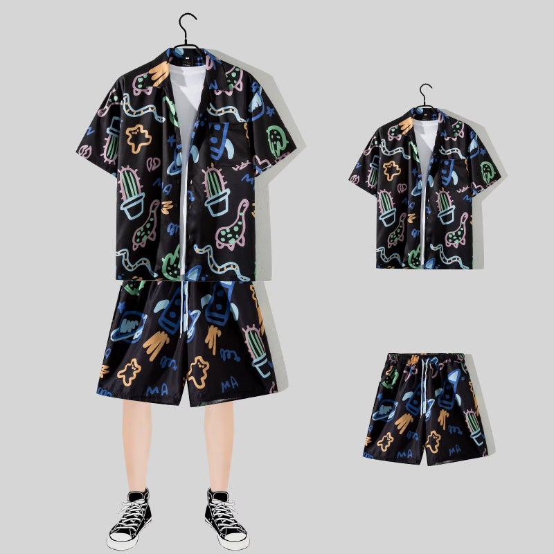 Cartoon Duck Couple Casual Beachwear Set 1307 Top  - Image 5