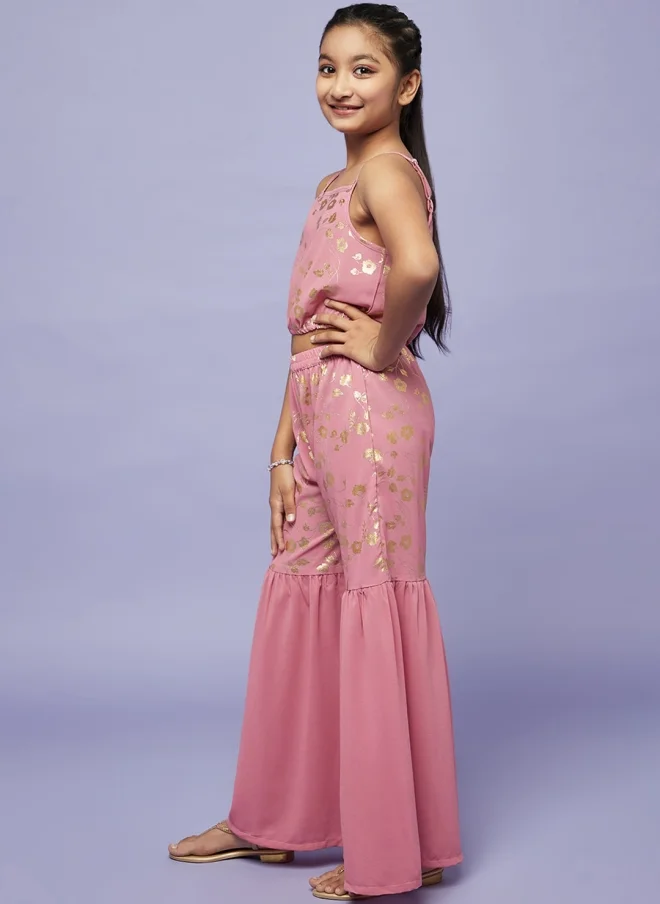 AKS  Pink 3-Piece Ethnic Set for Girls for Women | Best Price UAE