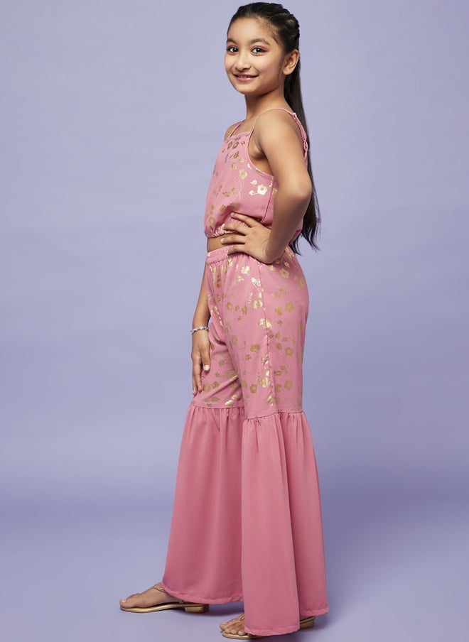 أيه كيه إس طقم بناتي عرقي وردي من  قطع - Image 5