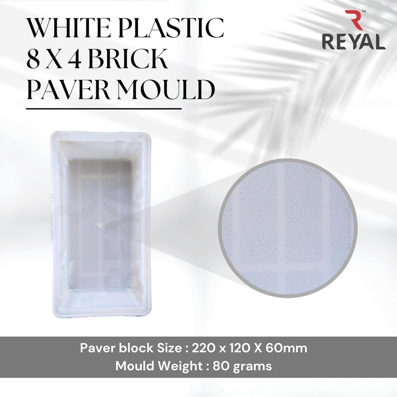 Reyal Plastic 8"x4" Brick paver block mould |Parking paver Block mould|make in india| plastic brick paver mould (PACK OF 1) - Image 4