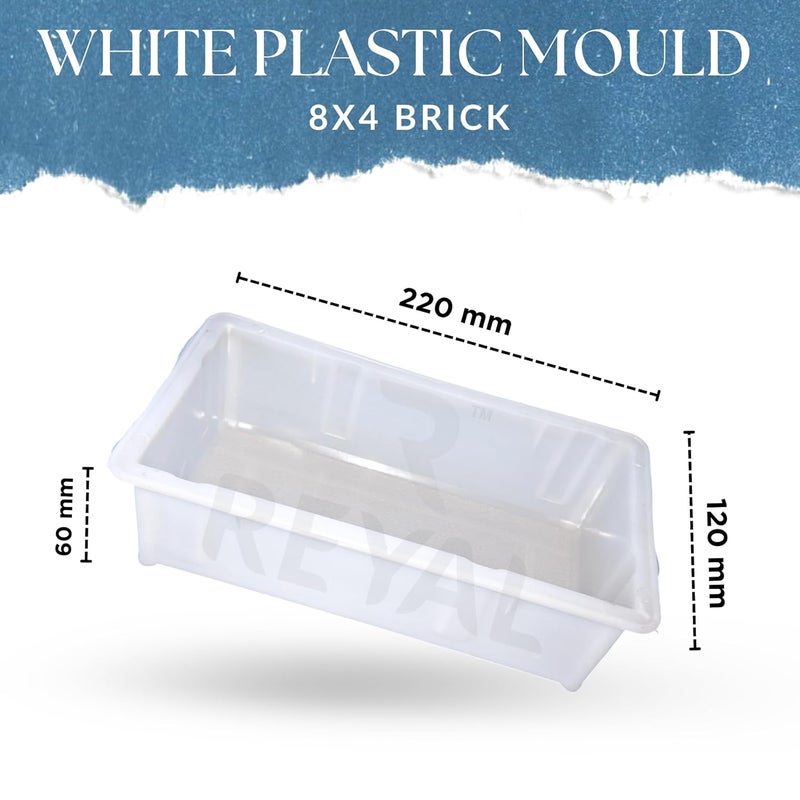 Reyal Plastic 8"x4" Brick paver block mould |Parking paver Block mould|make in india| plastic brick paver mould (PACK OF 1) - Image 2