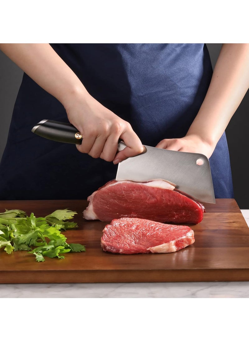 CANGSHAN L1 Series 3-Piece HUA Cleaver Knife Block Set, Forged German Steel Black  - Image 2