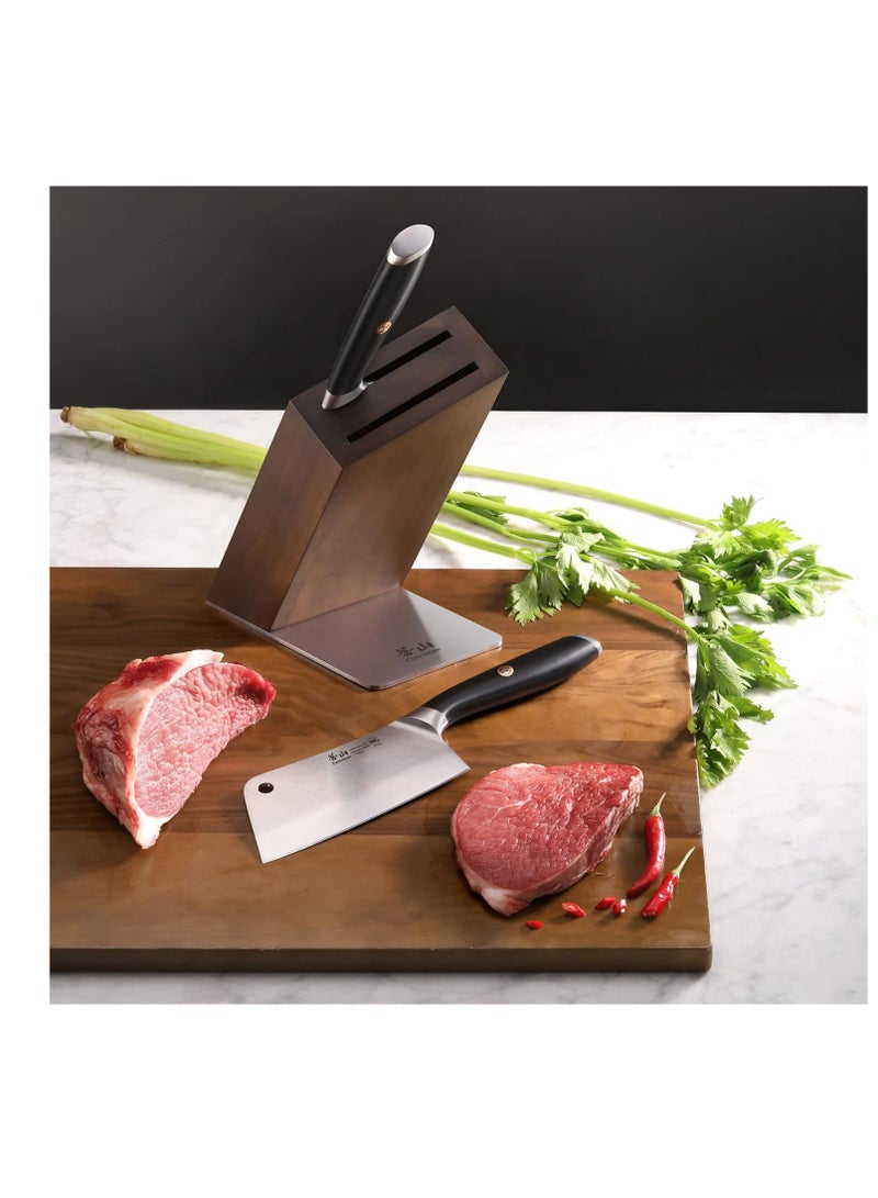 CANGSHAN L1 Series 3-Piece HUA Cleaver Knife Block Set, Forged German Steel Black  - Image 5