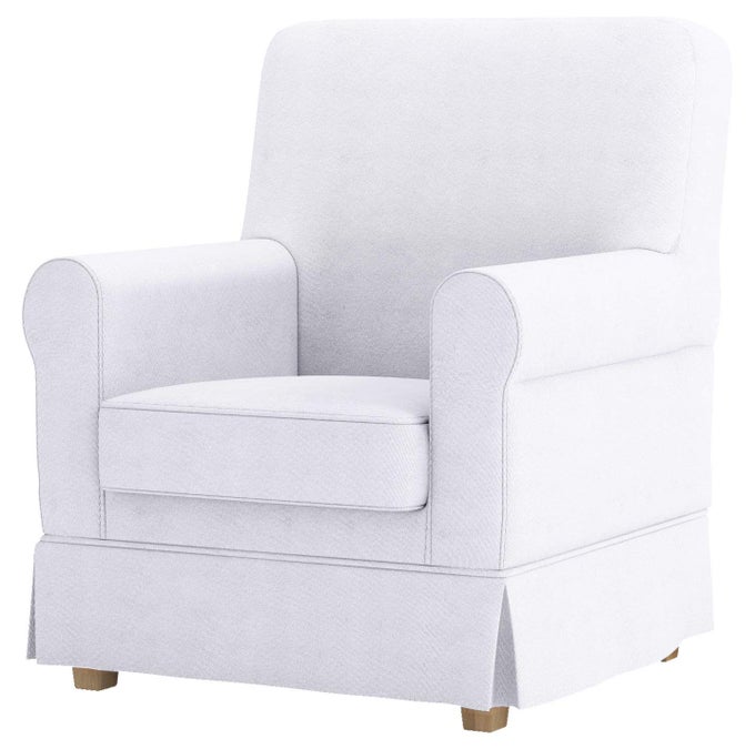 THE EKTORP JENNYLUND COVER REPLACEMENT IS CUSTOM MADE COMPATIBLE FOR IKEA JENNYLUND CHAIR AN ARMCHAIR SOFA SLIPCOVER DURABLE COTTON WHITE