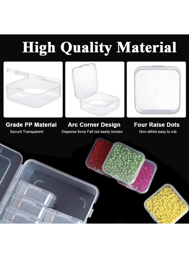 HASTHIP® Jewelry Organizer Box Set of 15Pcs, Transparent Organizer for Earrings, Ear Studs, Rings, Necklace, Accessories, Multi Purpose Storage Case for DIY Crafting, Beading, Diamond Painting - Image 3