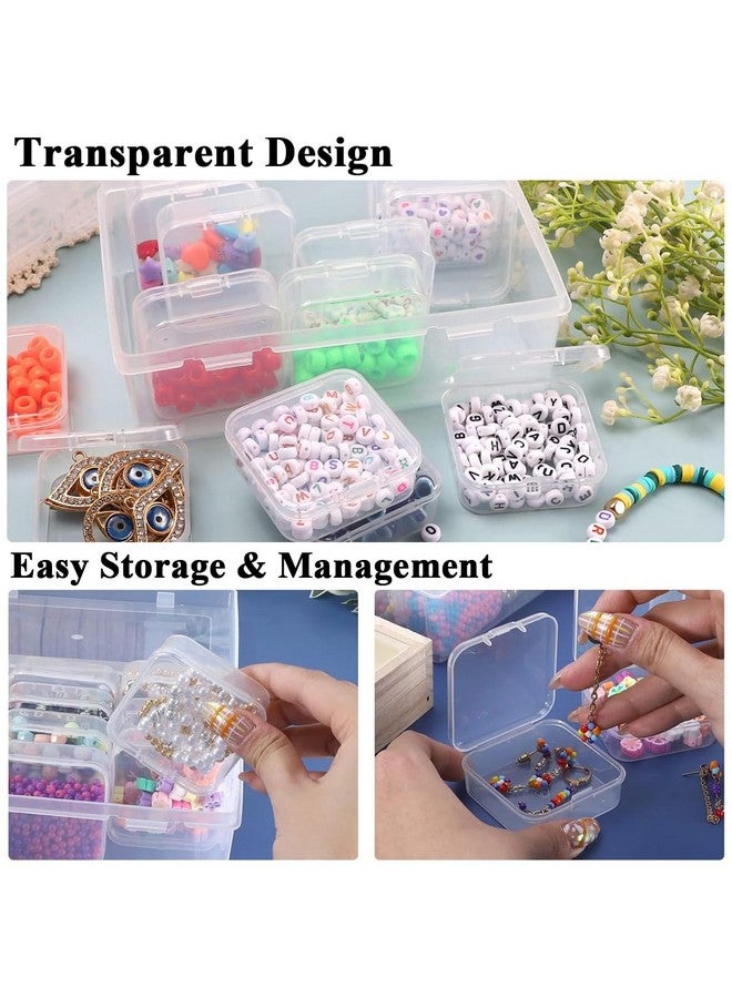 HASTHIP® Jewelry Organizer Box Set of 15Pcs, Transparent Organizer for Earrings, Ear Studs, Rings, Necklace, Accessories, Multi Purpose Storage Case for DIY Crafting, Beading, Diamond Painting - Image 5