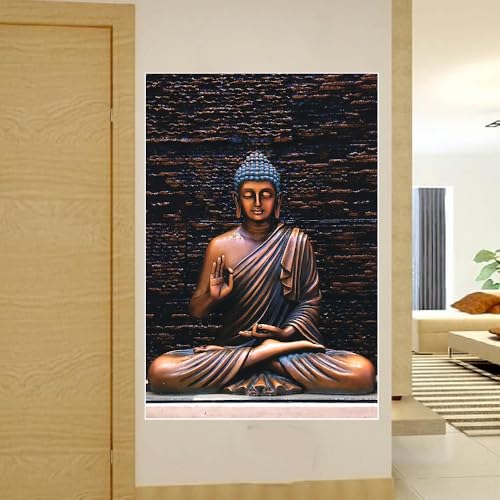 Decals Creation Gautam Buddha Vinyl Reusable Self-Adhesive Sticker | Wall Reusable Self-Adhesive Sticker For Living Room/Bedroom/Office Size - 60 Cm X 90 Cm - Image 4