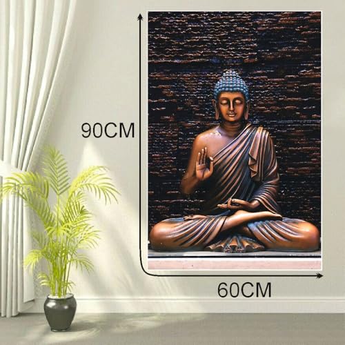 Decals Creation Gautam Buddha Vinyl Reusable Self-Adhesive Sticker | Wall Reusable Self-Adhesive Sticker For Living Room/Bedroom/Office Size - 60 Cm X 90 Cm - Image 3