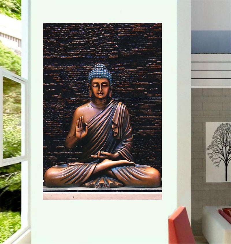 Decals Creation Gautam Buddha Vinyl Reusable Self-Adhesive Sticker | Wall Reusable Self-Adhesive Sticker For Living Room/Bedroom/Office Size - 60 Cm X 90 Cm - Image 2