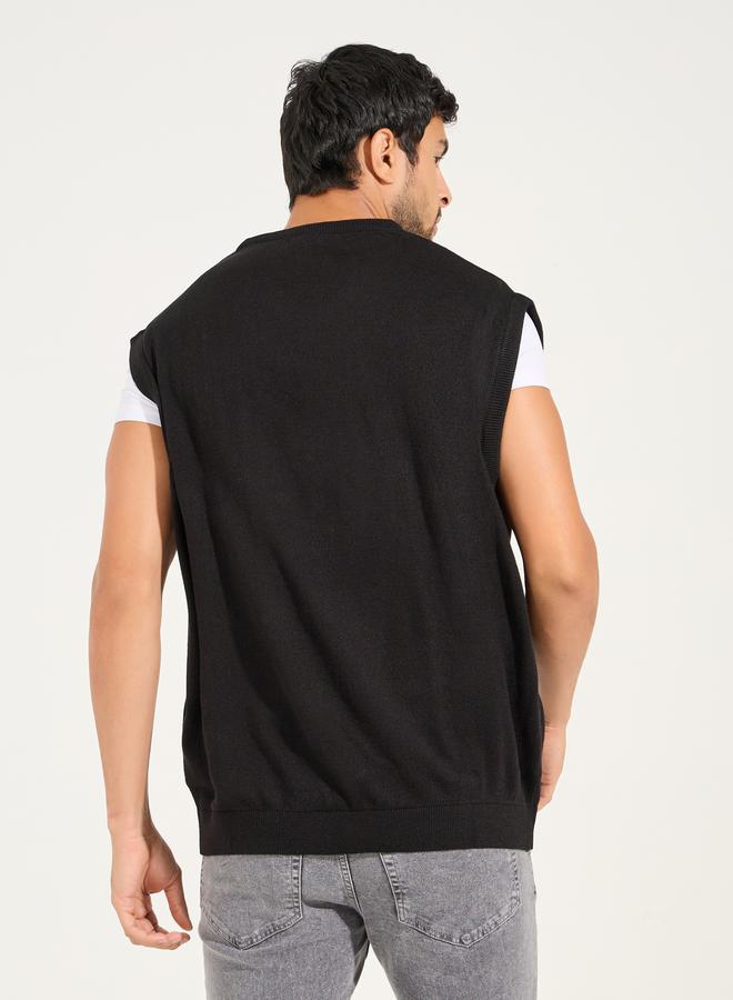 ستايلي سويتر بنمط فيست مع قصة مريحة - Image 4