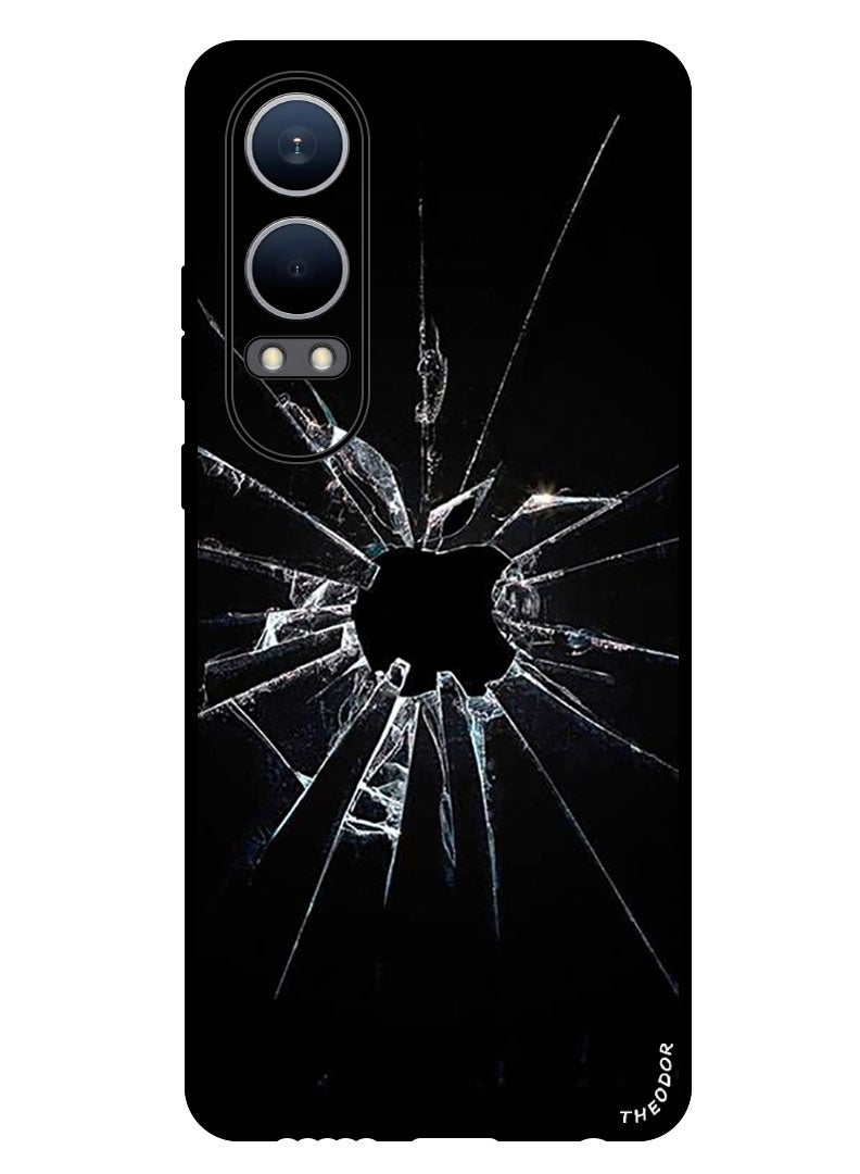 Theodor Protective Case Anti Scratch Shock Proof Bumper Cover For Oppo K12x (China) Cracked Glass Apple Logo - Image 1