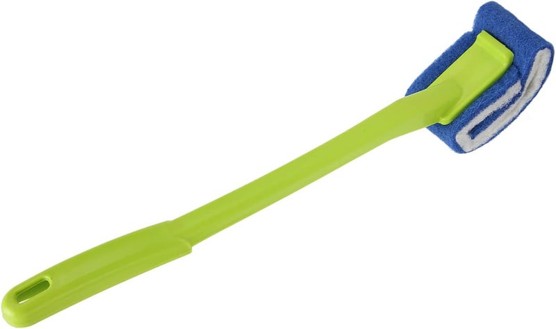 klarako Toilet Brush, Soft Bristle Curved Design Bathroom Cleaning Scrubber Tool (Green) - Image 1