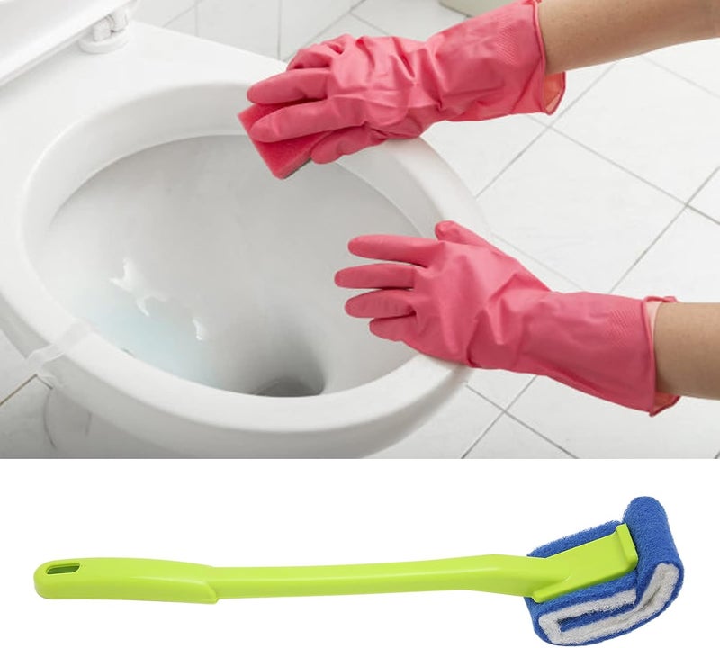 klarako Toilet Brush, Soft Bristle Curved Design Bathroom Cleaning Scrubber Tool (Green) - Image 2