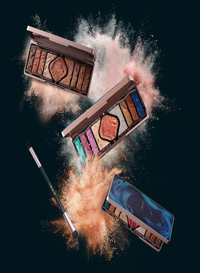 FLORASIS Floral Engraving Phoenix Makeup Palette Makeup Long Lasting Blendable Natural Eyeshadow Palette for Women (03 Soaring Sunlight) - Image 5