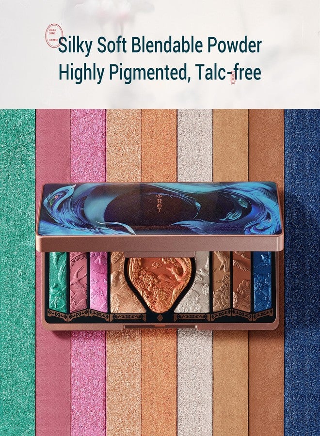 FLORASIS Floral Engraving Phoenix Makeup Palette Makeup Long Lasting Blendable Natural Eyeshadow Palette for Women (03 Soaring Sunlight) - Image 3