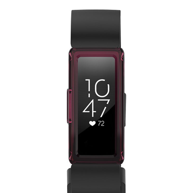 2pcs Half Cover Protective Case Hollow Cover TPU Shell Shockproof Anti-Scratch Sports Accessories for Smart Watch (Dark Red) - Image 5