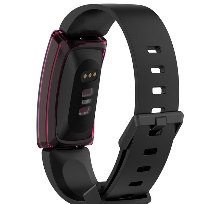 2pcs Half Cover Protective Case Hollow Cover TPU Shell Shockproof Anti-Scratch Sports Accessories for Smart Watch (Dark Red) - Image 3