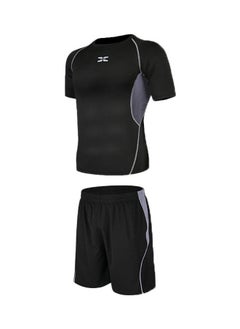 Joychic Men's Sportswear Running Gear T-shirt Sports Training Fitness Clothing Quick-Drying Shorts 2-Piece Set  - Image 1