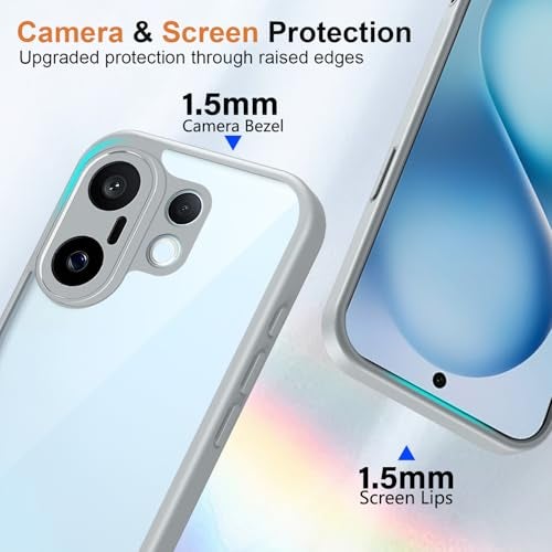Kapa Hawkeye Clear Slim Tough Back Cover for Vivo X200 FE 5G | Camera Lens Protector Anti Yellow Shockproof Clear Hybrid Case Cover (Grey Sides) - Image 4