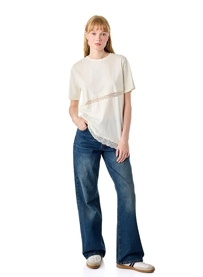 كوتون Asymmetric T-Shirt