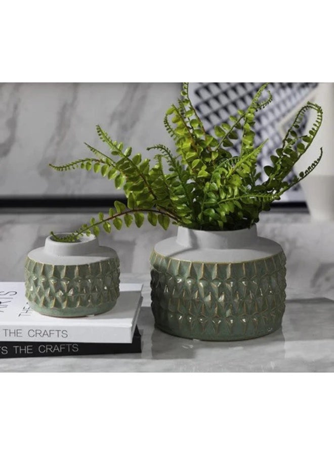 E.V.A Kosher Khaki Vases - Image 1