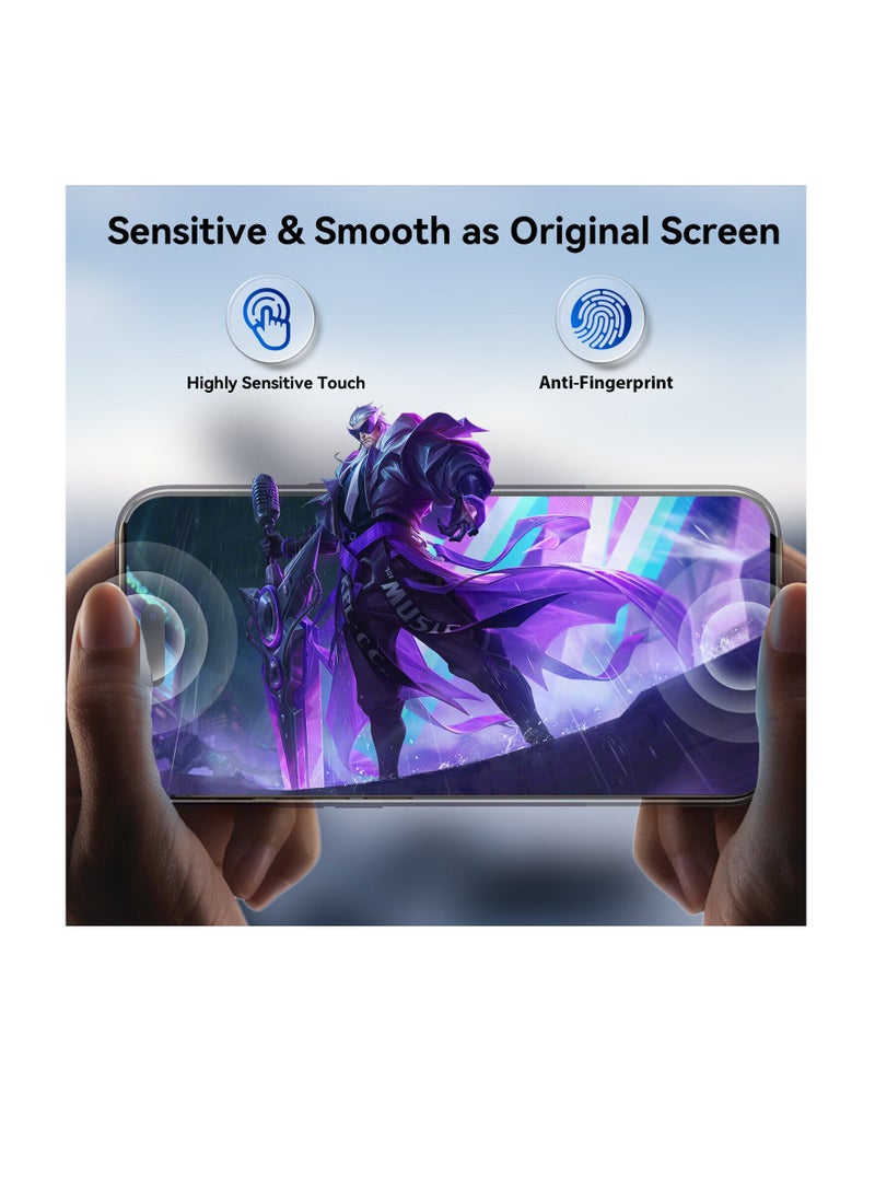 DIGI CORE - iPhone 15 Screen Protector 3 Pack 6.1 Inch 2.5D Curved Edges With iPhone 15 Camera Lens Protector And Anti-Scratch iPhone 15 Back PVC Clear Sheet Set (Blue, iPhone 15) - Image 1