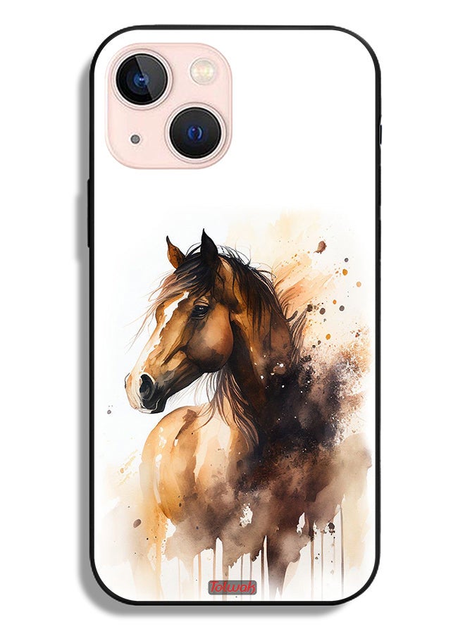Tolwak Apple iPhone 13 mini Protective Case Horse Abstract Art - Image 2