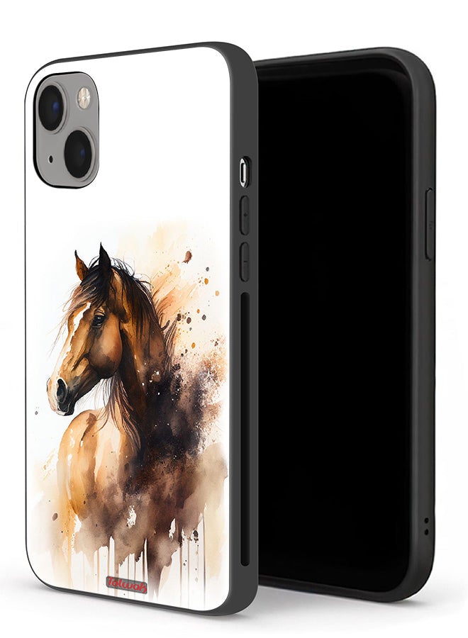 Tolwak Apple iPhone 13 mini Protective Case Horse Abstract Art - Image 1
