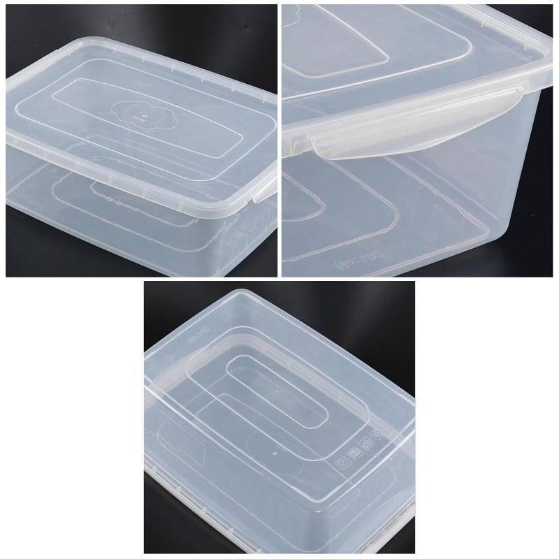 CadineUS 14 Quart Clear Latching Box, Plastic Storage Container Bins with Lids Set of 4 - Image 2