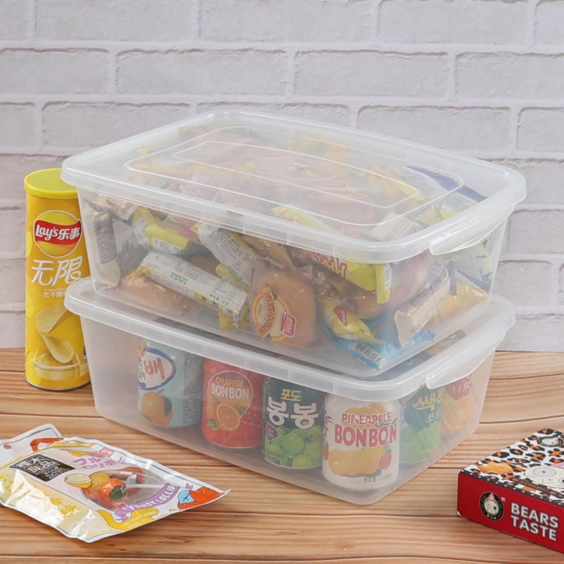 CadineUS 14 Quart Clear Latching Box, Plastic Storage Container Bins with Lids Set of 4 - Image 5