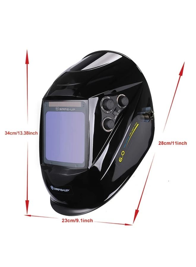 Blue Auto Darkening Welding Helmet Large View 100x97mm DIN5 9 9 13 Adjustable Mask - Image 5