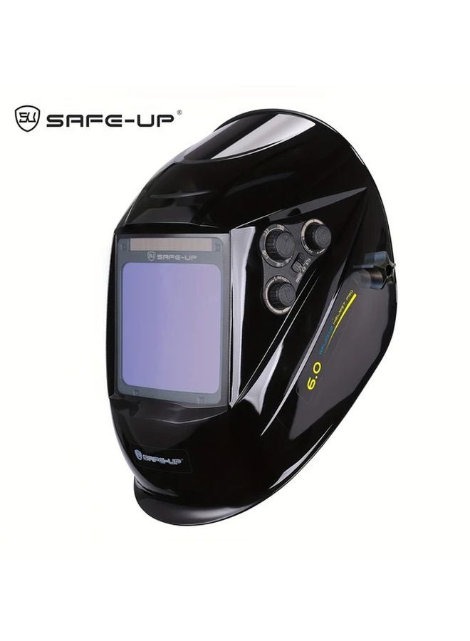 Blue Auto Darkening Welding Helmet Large View 100x97mm DIN5 9 9 13 Adjustable Mask - Image 2