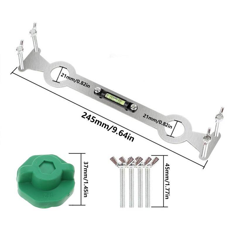 Multifunctional Wrench Tool with Levels for Shower Faucet Installation and Distance Measurement - Image 4