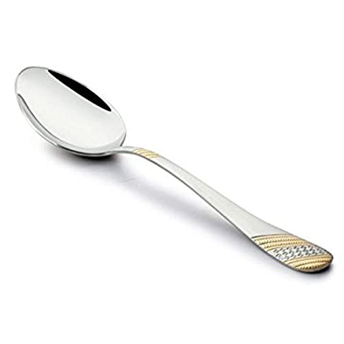 FnS Imperio Premium Stainless Steel 24 Karat Gold Plated Large Serving Spoon (1 Serving Spoon) - Image 1