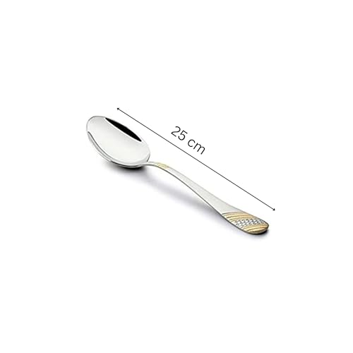 FnS Imperio Premium Stainless Steel 24 Karat Gold Plated Large Serving Spoon (1 Serving Spoon) - Image 5