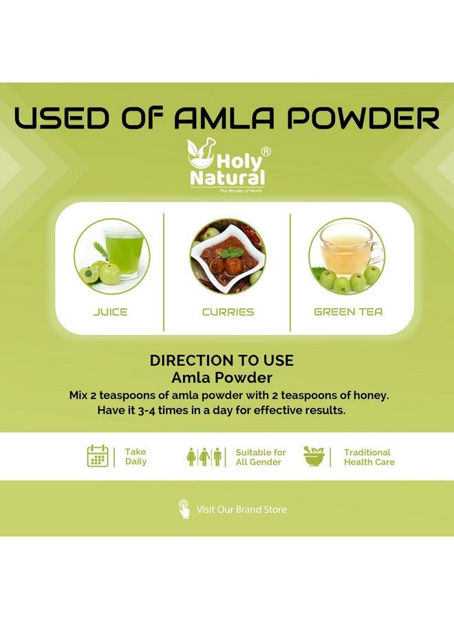 Holy Natural - The Wonder of World Holy Natural Amla Powder - 100 GM | Amla Also Called Phyllanthus emblica, and Indian Gooseberry. | Rich Source of Vitamin C | Edible Grade, Also use in Skin and Hair Care. - Image 5